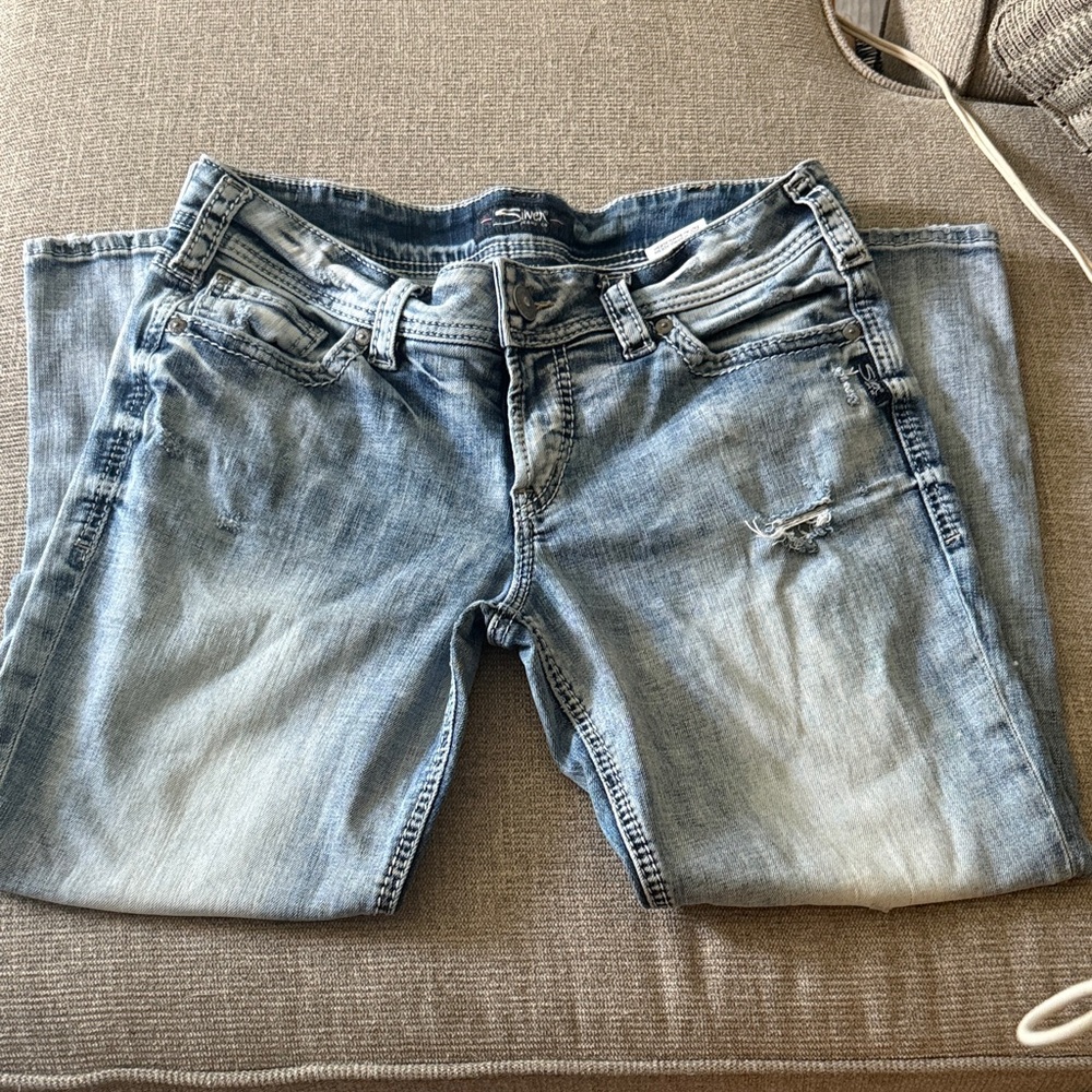 Silver Jeans Women's Faded Blue Denim